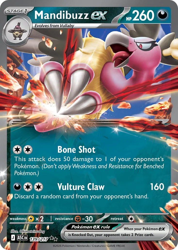 Mandibuzz ex 139/217 Ascended Heroes (Holo)