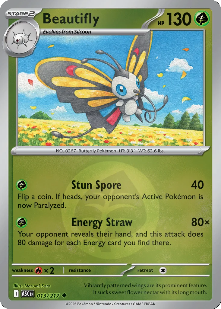 Beautifly 013/217 Ascended Heroes (Reverse holo)