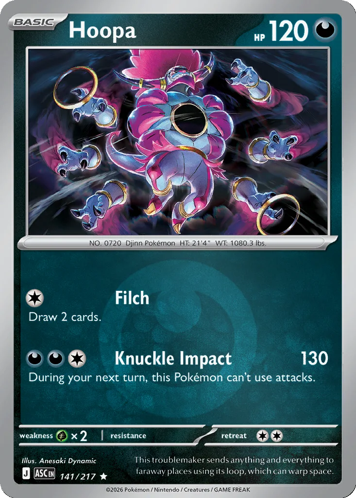 Hoopa 141/217 Ascended Heroes (Reverse holo)