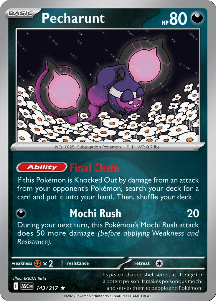 Pecharunt 143/217 Ascended Heroes (Reverse holo)
