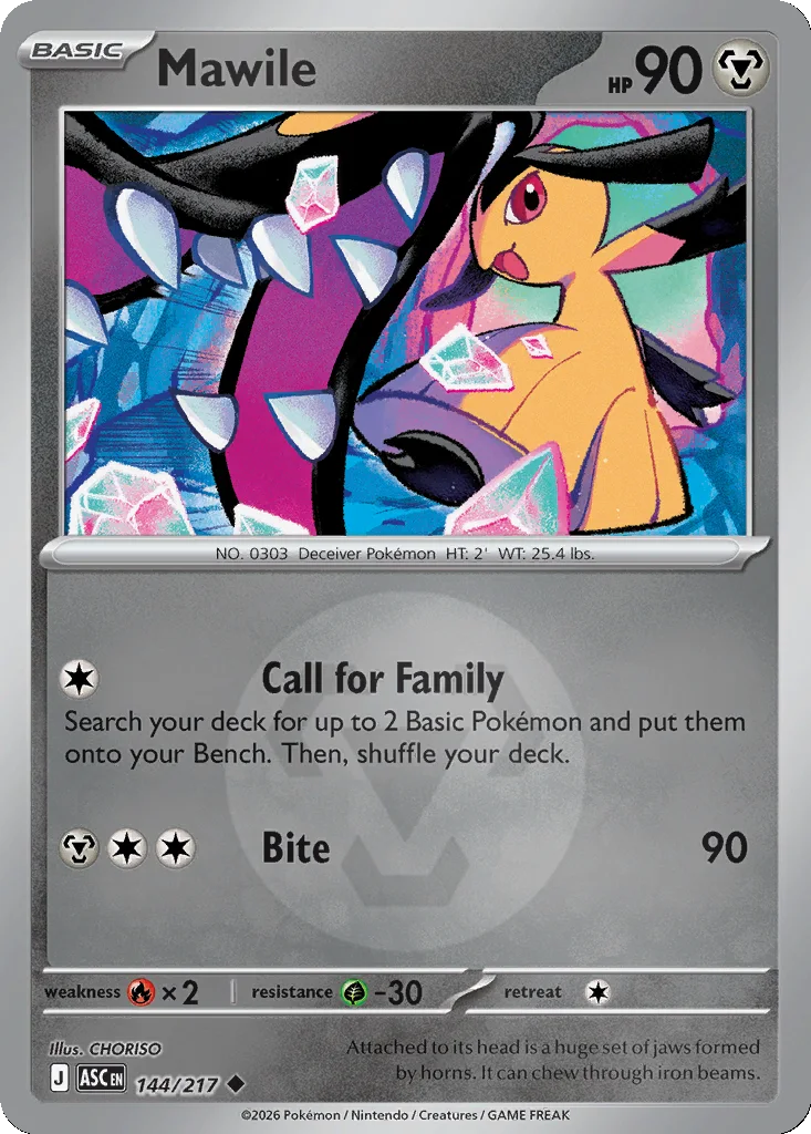 Mawile 144/217 Ascended Heroes (Reverse holo)