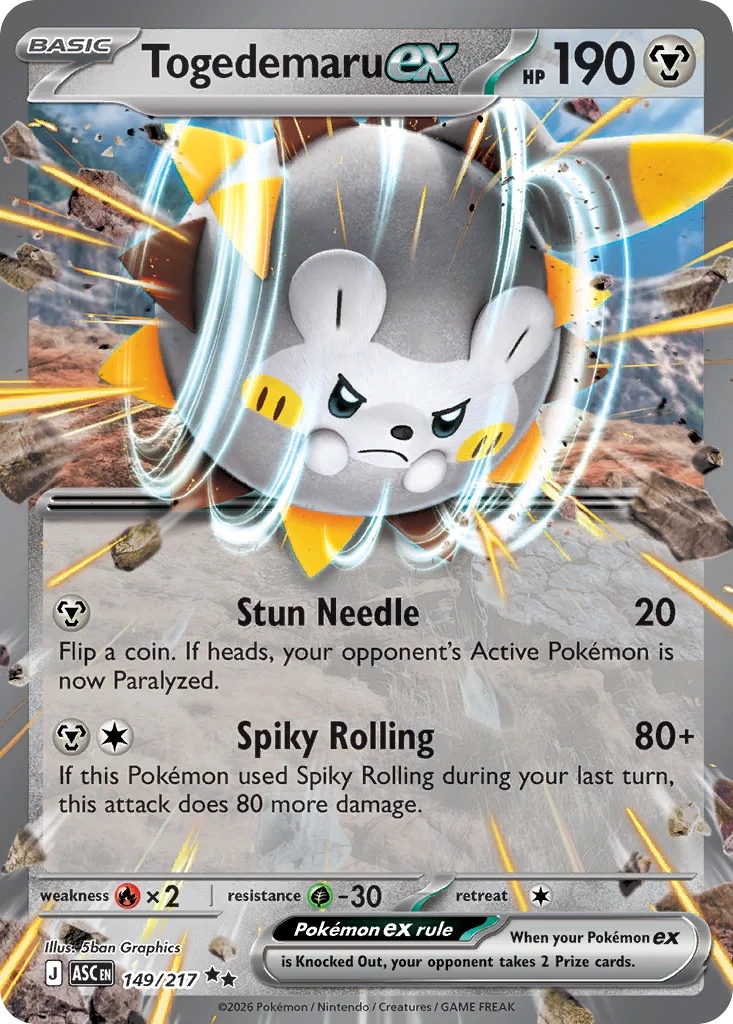 Togedemaru ex 149/217 Ascended Heroes (Holo)