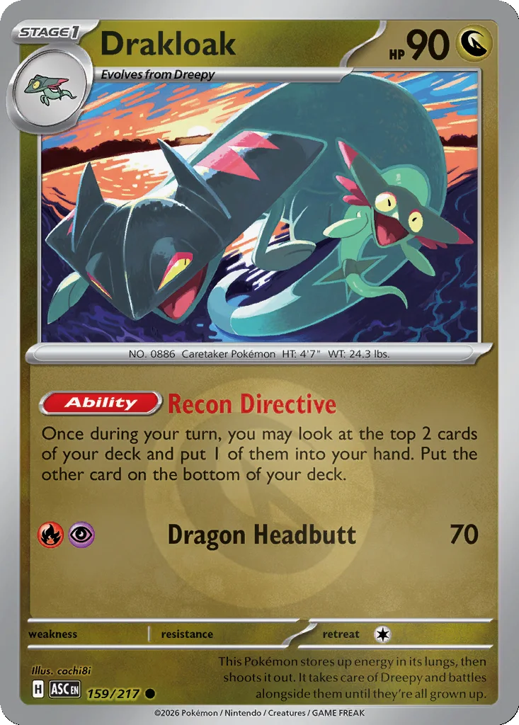 Drakloak 159/217 Ascended Heroes (Reverse holo)