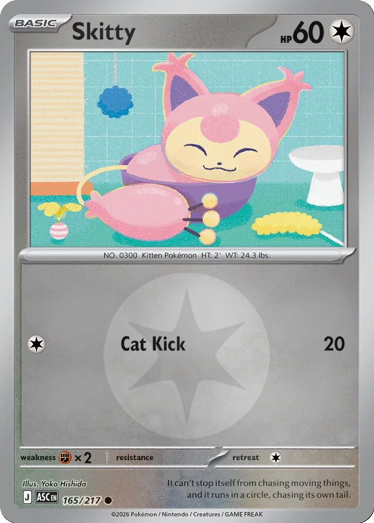 Skitty 165/217 ME: Ascended Heroes (Reverse holo)