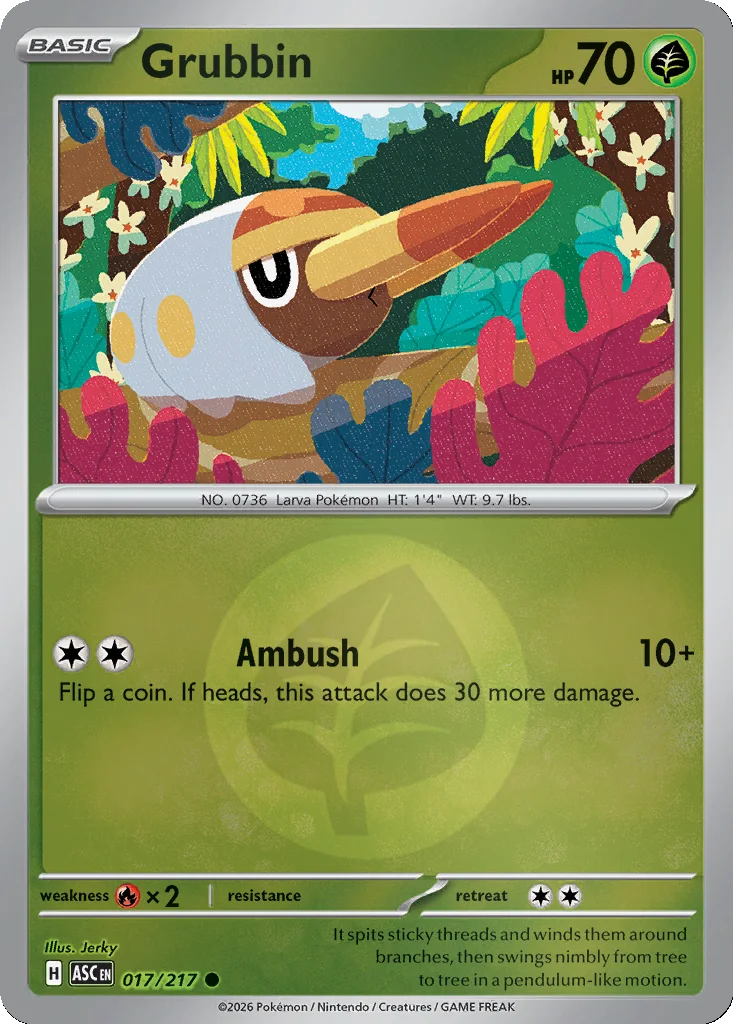 Grubbin 017/217 Ascended Heroes (Reverse holo)
