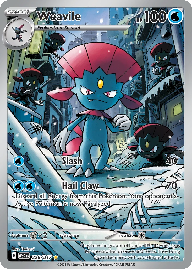 Weavile 228/217 ME: Ascended Heroes (Holo)