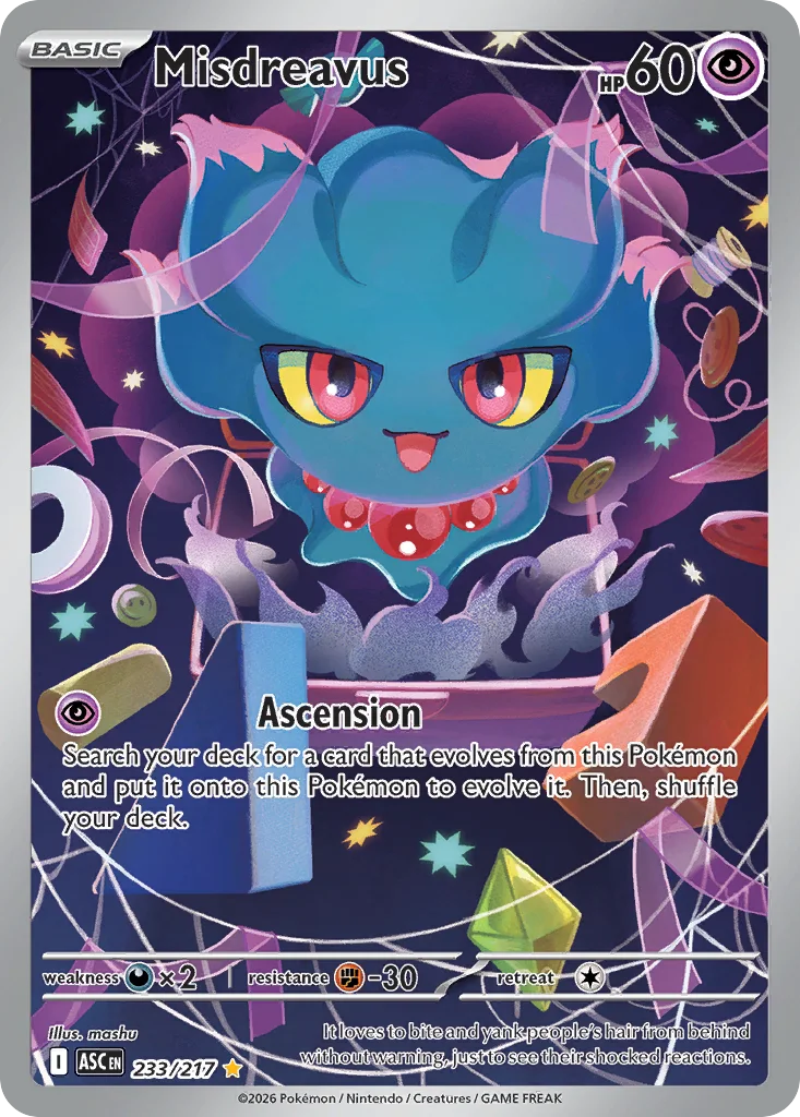 Misdreavus 233/217 ME: Ascended Heroes (Holo)