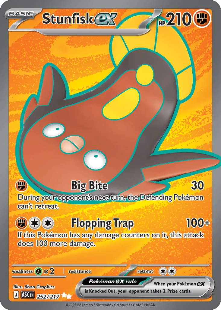 Stunfisk ex 252/217 ME: Ascended Heroes (Holo)