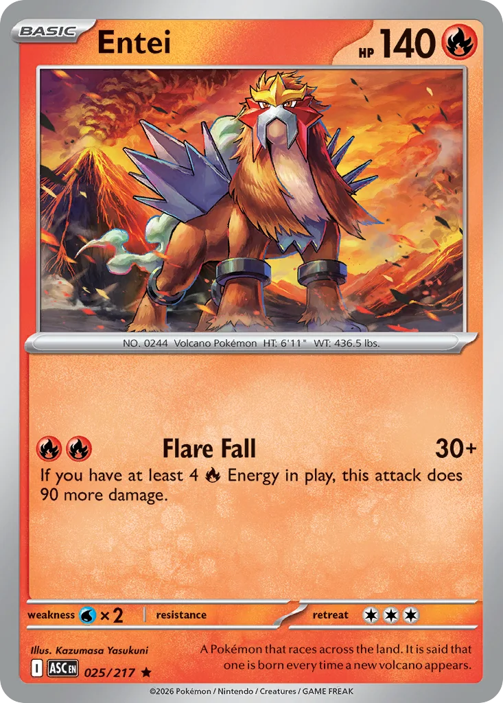 Entei 025/217 ME: Ascended Heroes (Holo)