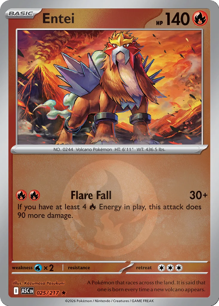 Entei 025/217 Ascended Heroes (Reverse holo)