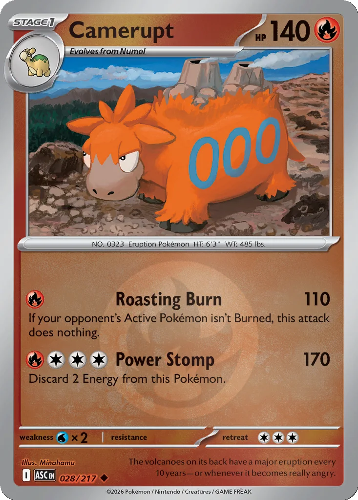 Camerupt 028/217 Ascended Heroes (Reverse holo)