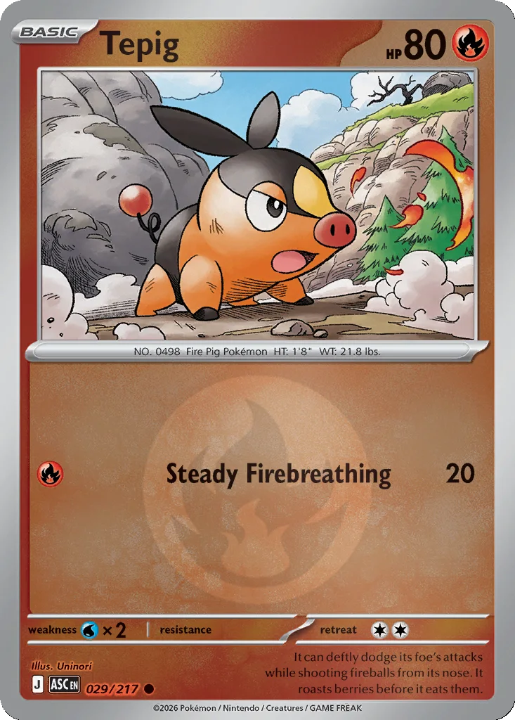 Tepig 029/217 ME: Ascended Heroes (Reverse holo)