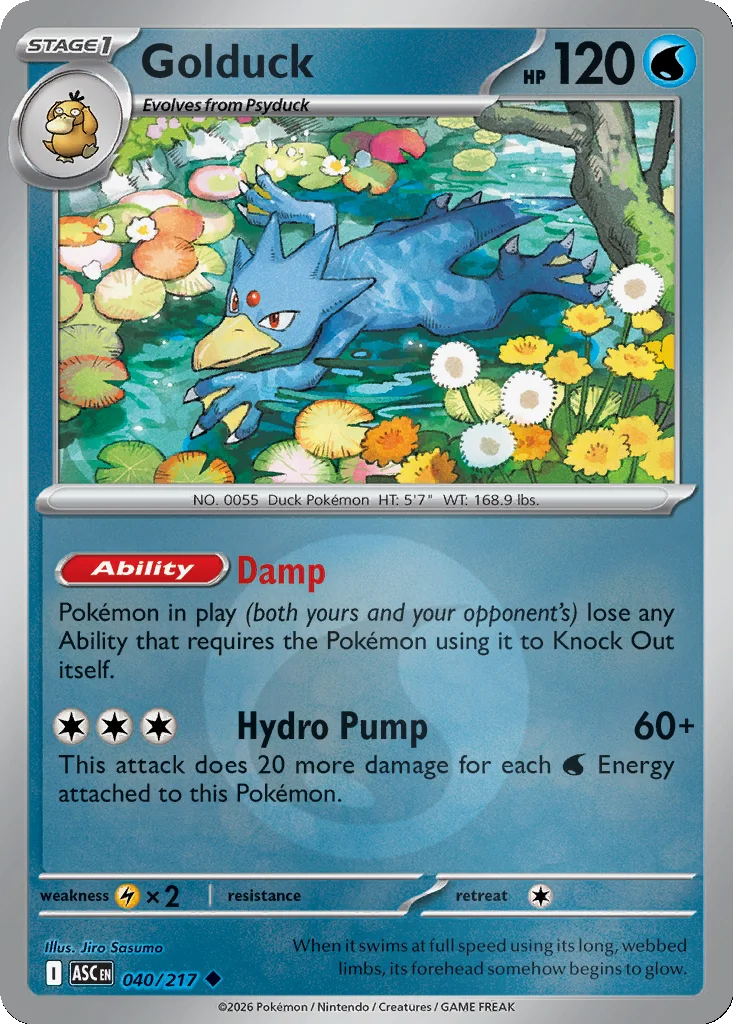 Golduck 040/217 ME: Ascended Heroes (Reverse holo)