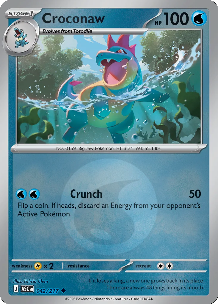 Croconaw 042/217 ME: Ascended Heroes (Reverse holo)