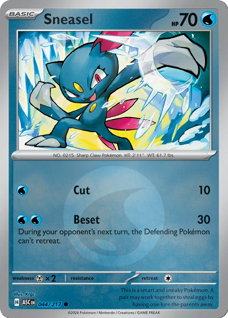 Sneasel 044/217 ME: Ascended Heroes (Reverse holo)