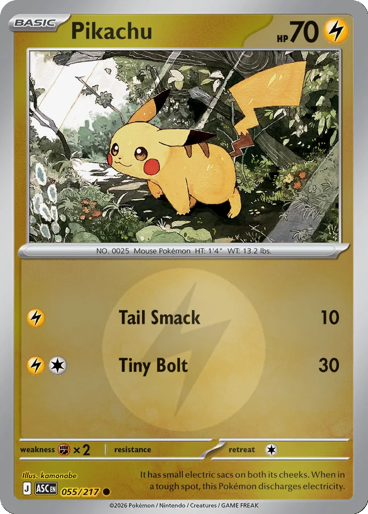 Pikachu 055/217 Ascended Heroes (Reverse holo)