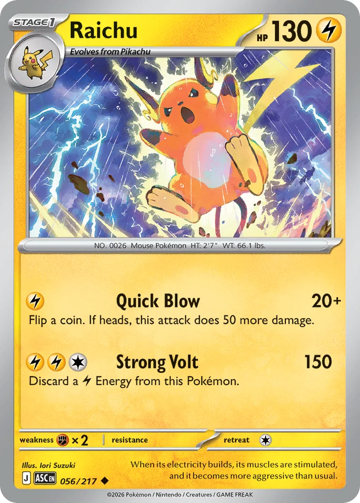 Raichu 056/217 ME: Ascended Heroes (Normal)