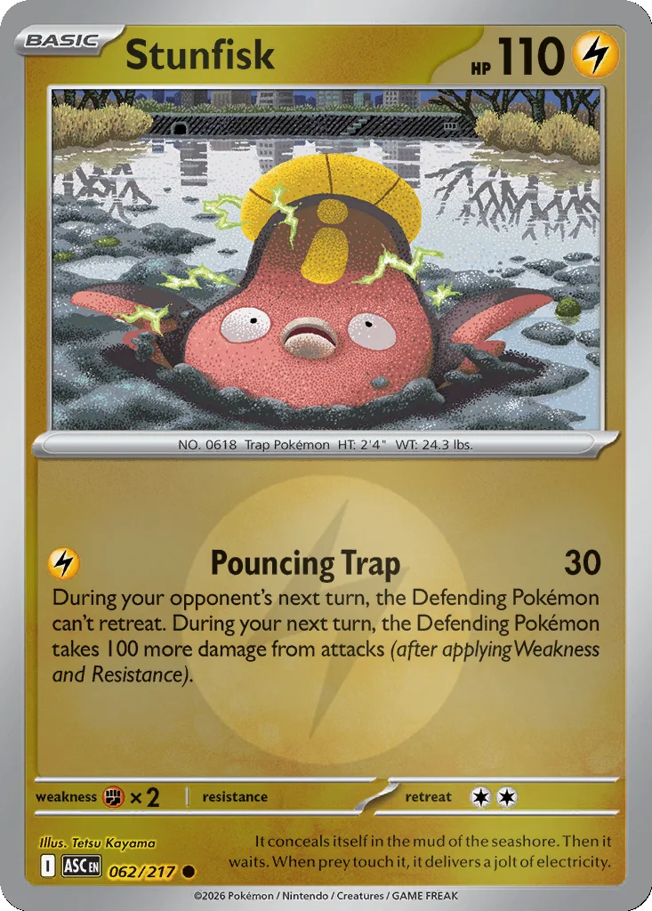 Stunfisk 062/217 ME: Ascended Heroes (Reverse holo)