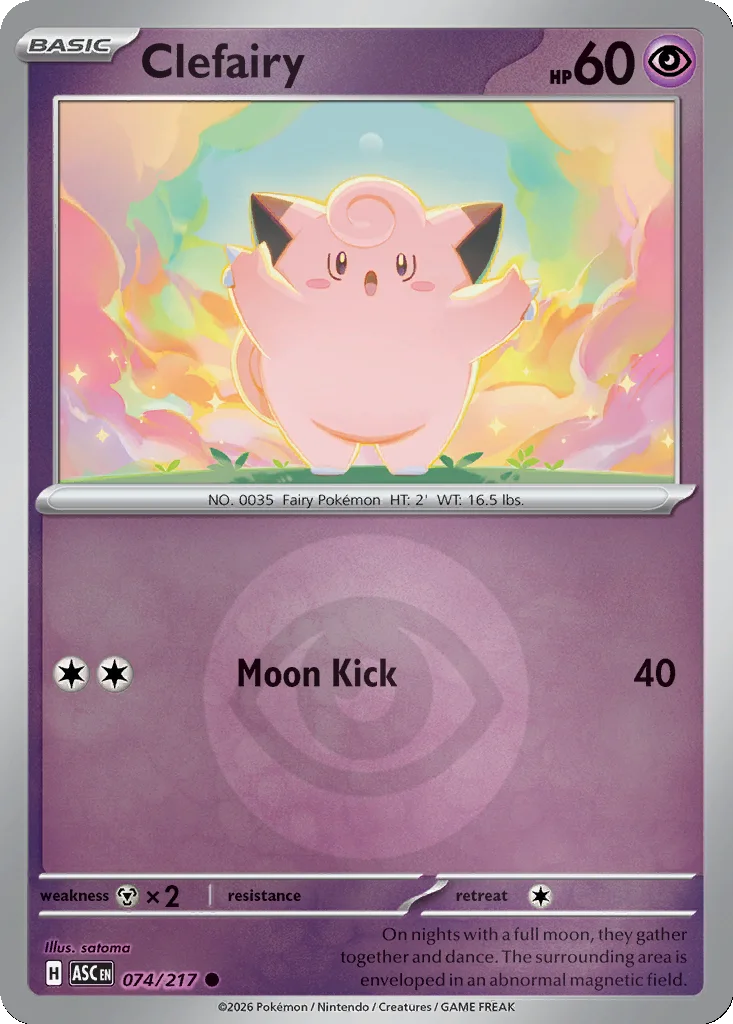 Clefairy 074/217 ME: Ascended Heroes (Reverse holo)
