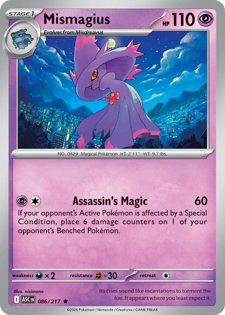 Mismagius 086/217 ME: Ascended Heroes (Holo)