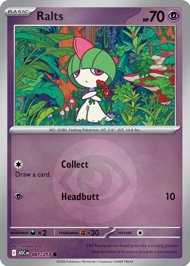 Ralts 087/217 ME: Ascended Heroes (Reverse holo)