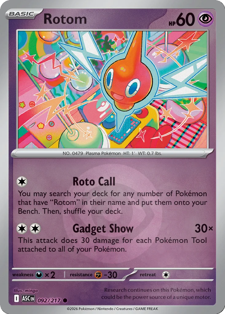 Rotom 092/217 ME: Ascended Heroes (Reverse holo)