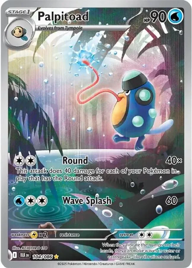 Palpitoad 104/086 Black Bolt (Holo)