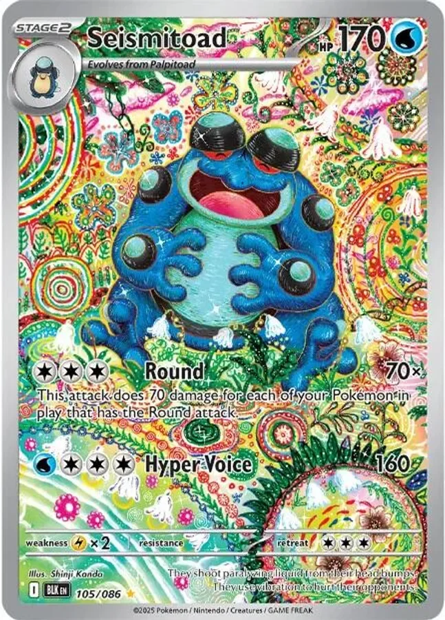 Seismitoad 105/086 Black Bolt (Holo)