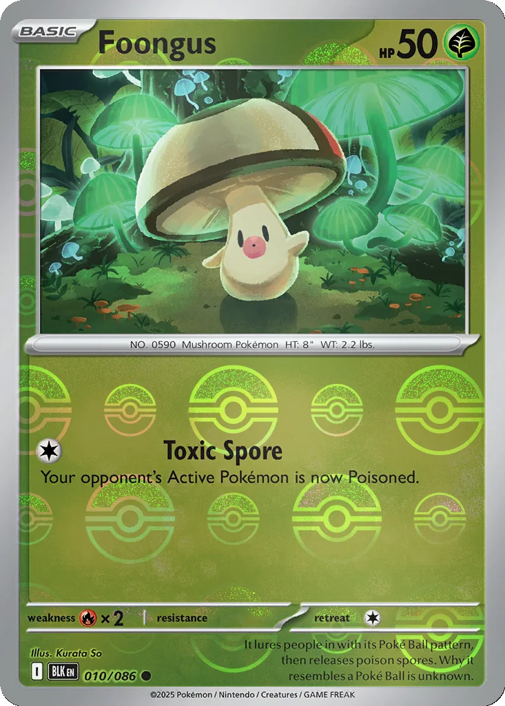 Foongus 010/086 Black Bolt (Poké Ball holo)