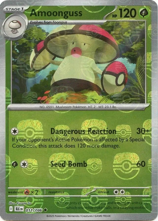 Amoonguss 011/086 Black Bolt (Master Ball holo)