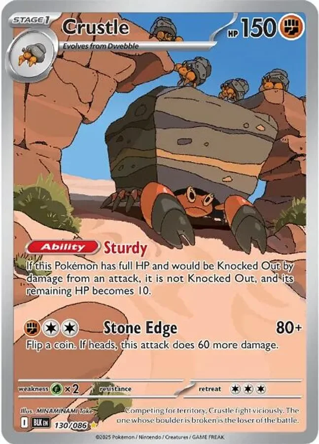 Crustle 130/086 Black Bolt (Holo)