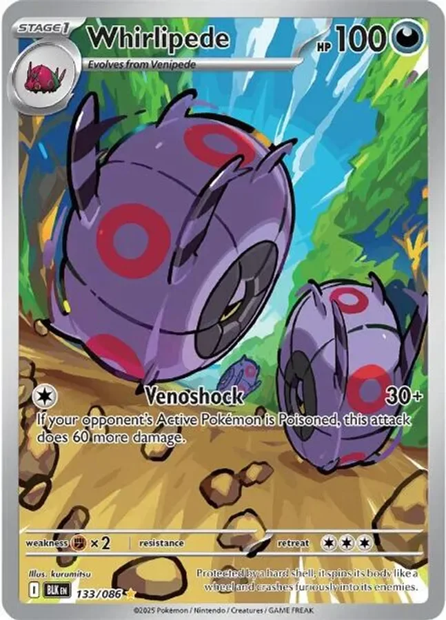 Whirlipede 133/086 Black Bolt (Holo)