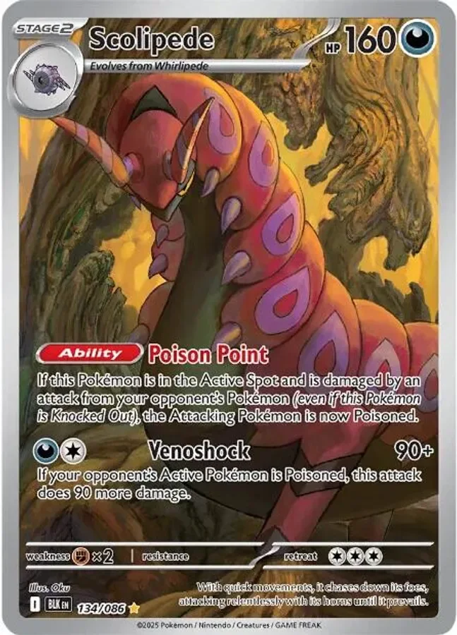 Scolipede 134/086 Black Bolt (Holo)