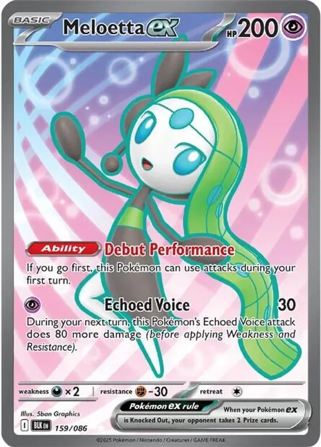 Meloetta ex 159/086 Black Bolt (Holo)