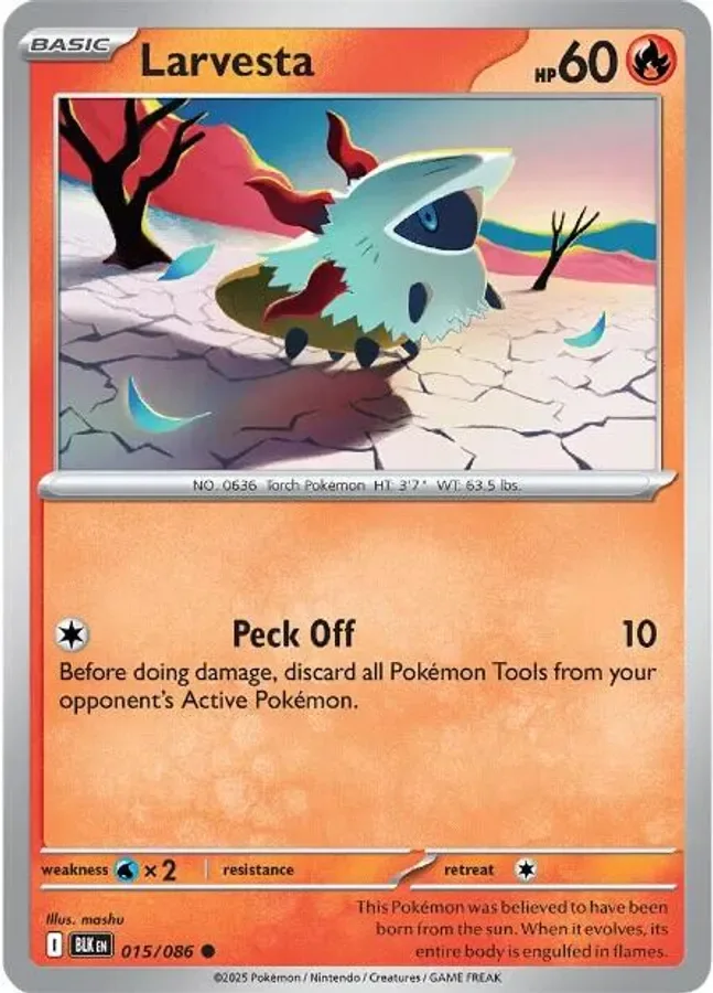 Larvesta 015/086 SV: Black Bolt (Reverse holo)