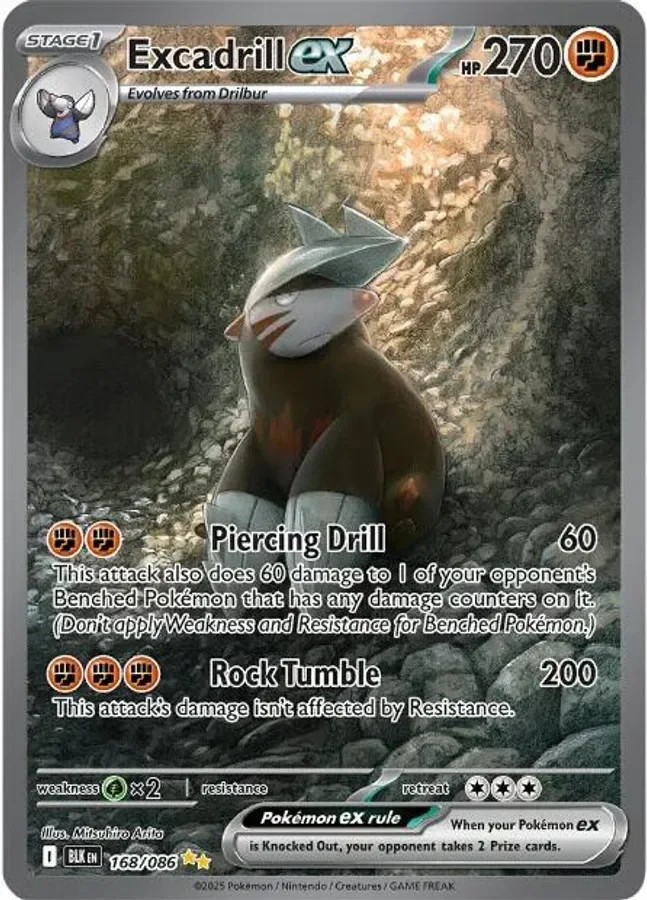 Excadrill ex 168/086 Black Bolt (Holo)