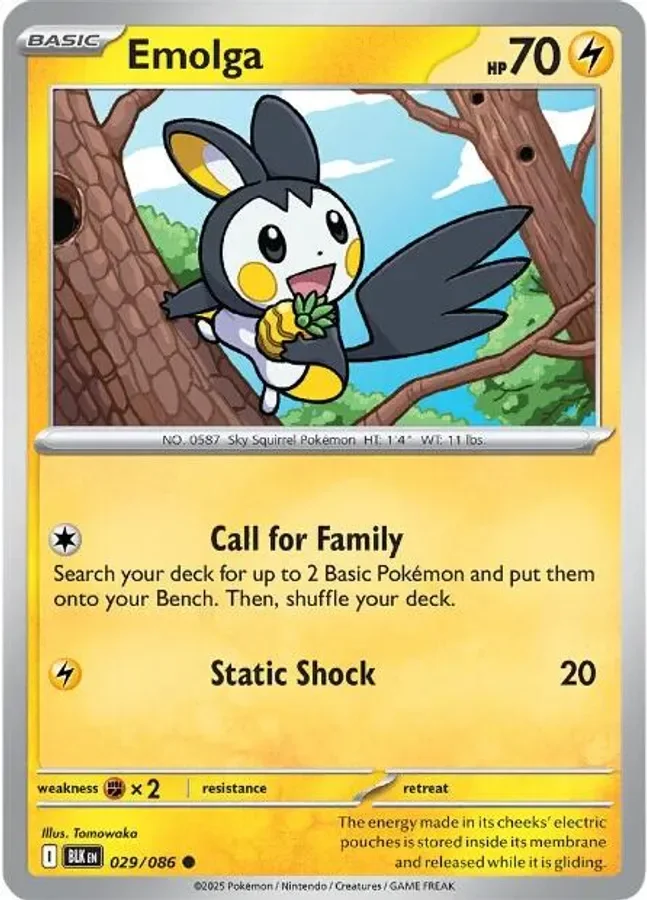 Emolga 029/086 SV: Black Bolt (Normal)