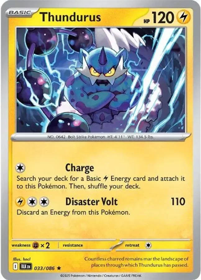 Thundurus 033/086 SV: Black Bolt (Holo)