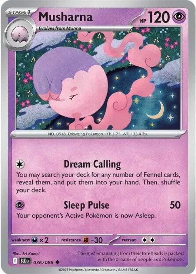 Musharna 036/086 Black Bolt (Reverse holo)