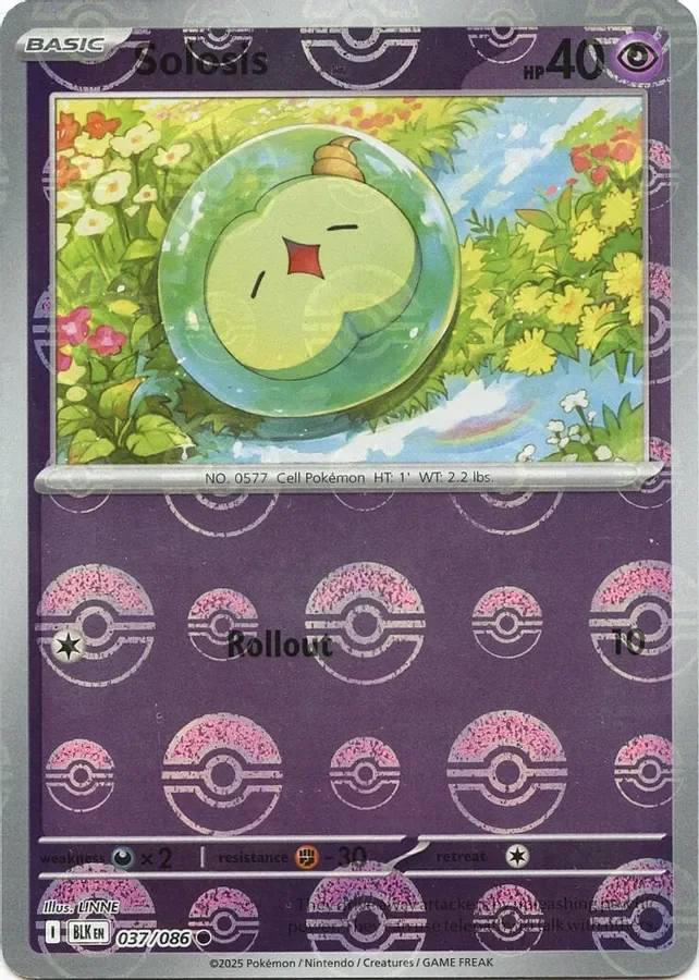 Solosis 037/086 Black Bolt (Poké Ball holo)