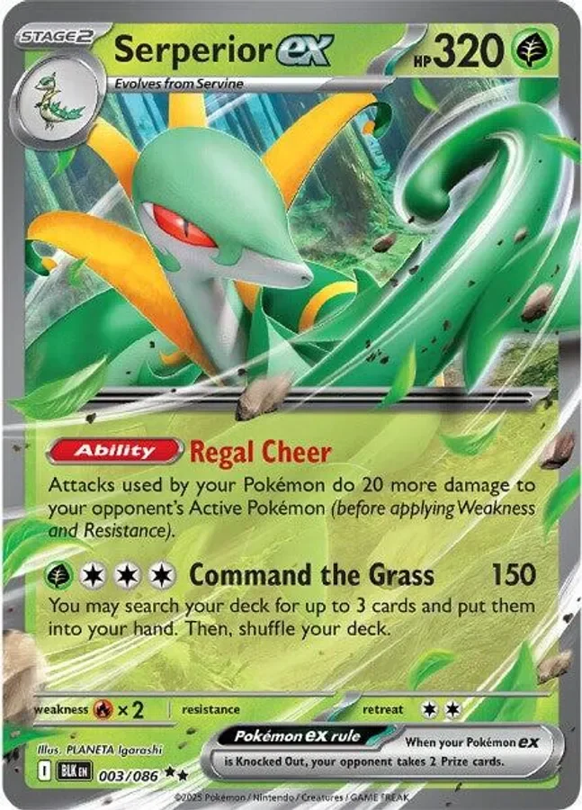 Serperior ex 003/086 Black Bolt (Holo)