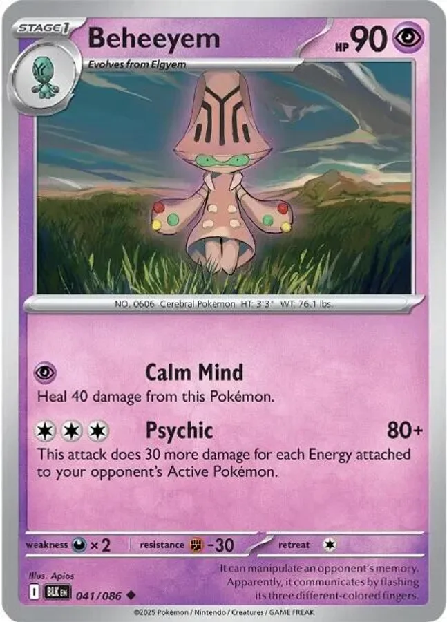 Beheeyem 041/086 SV: Black Bolt (Reverse holo)