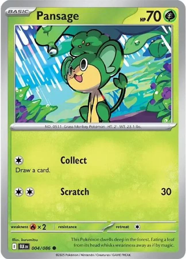 Pansage 004/086 SV: Black Bolt (Normal)