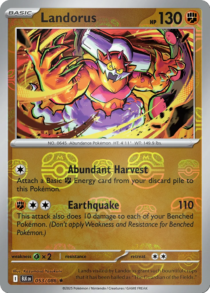 Landorus 053/086 Black Bolt (Master Ball holo)