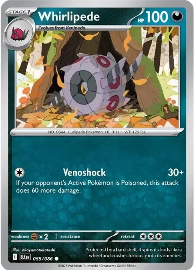 Whirlipede 055/086 SV: Black Bolt (Normal)