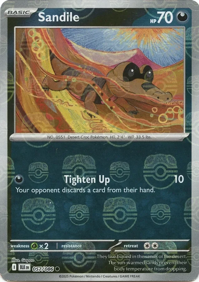 Sandile 057/086 Black Bolt (Master Ball holo)