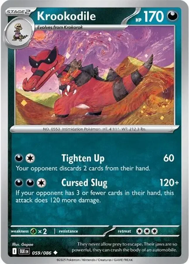 Krookodile 059/086 Black Bolt (Reverse holo)