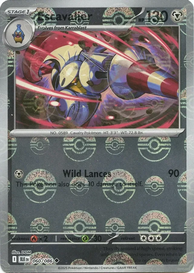 Escavalier 060/086 Black Bolt (Poké Ball holo)