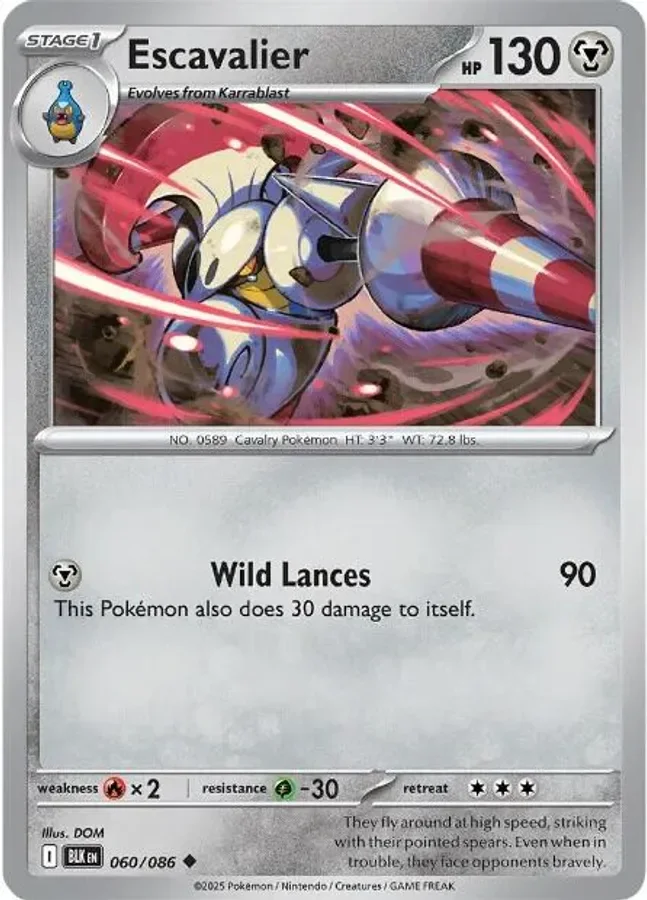 Escavalier 060/086 SV: Black Bolt (Reverse holo)