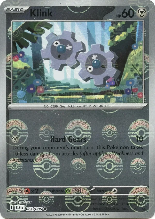 Klink 061/086 Black Bolt (Poké Ball holo)